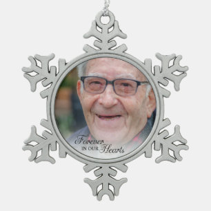 Adorno De Peltre Tipo Copo De Nieve Para Siempre En Nuestro Corazón Foto Memorial