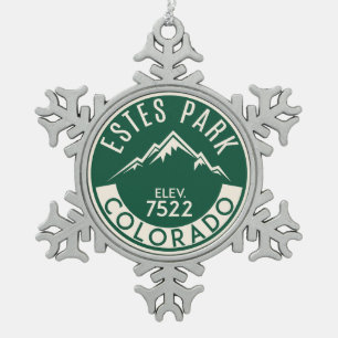 Adorno De Peltre Tipo Copo De Nieve Parque Nacional Estes Park Colorado Rocky Mountain