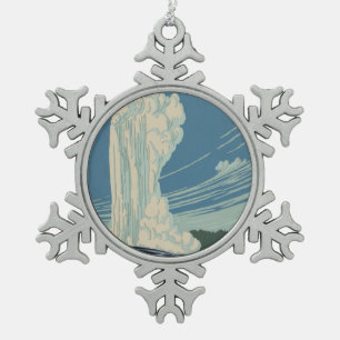 Adorno De Peltre Tipo Copo De Nieve Parque nacional Yellowstone Old Faith