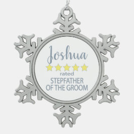 Adorno De Peltre Tipo Copo De Nieve Partido de la novia y la boda 5 Estrella del Groom