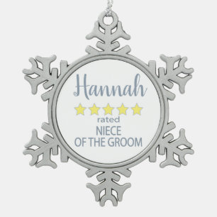 Adorno De Peltre Tipo Copo De Nieve Partido de la novia y la boda 5 Estrellas de la so