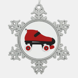 Adorno De Peltre Tipo Copo De Nieve patín derby de roller de quad rojo