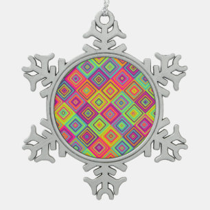 Adorno De Peltre Tipo Copo De Nieve Patrón cuadrado