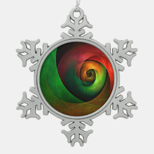 Adorno De Peltre Tipo Copo De Nieve Patrón de arte abstracto moderno de floración verd