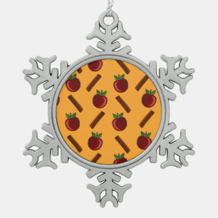 Adorno De Peltre Tipo Copo De Nieve Patrón de canela de Apple