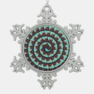 Adorno De Peltre Tipo Copo De Nieve Patrón de cerdo de Guinea espiral,