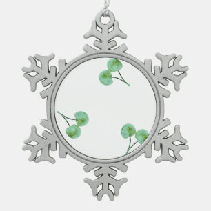 Adorno De Peltre Tipo Copo De Nieve Patrón de cerezas verdes