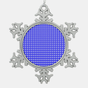 Adorno De Peltre Tipo Copo De Nieve Patrón de Cuadrados de Diamantes Pequeños Azul Cob