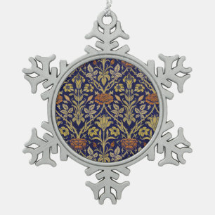 Adorno De Peltre Tipo Copo De Nieve Patrón de flores de rosa y lirio vintage de Willia
