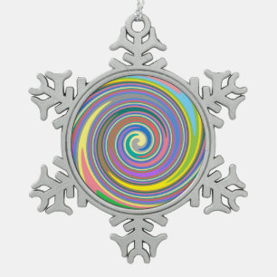 Adorno De Peltre Tipo Copo De Nieve Patrón de giro arcoiris colorido