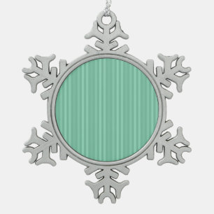 Adorno De Peltre Tipo Copo De Nieve Patrón de Rayas Verticales Verde Menta