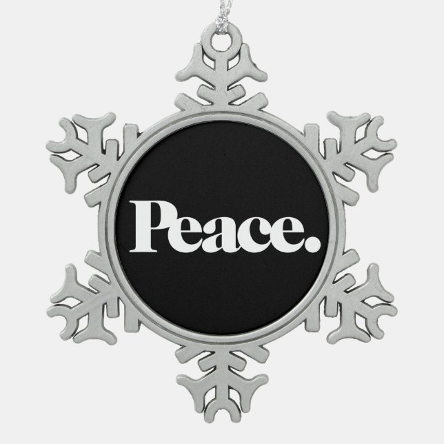 ADORNO DE PELTRE TIPO COPO DE NIEVE PAZ (Anverso)