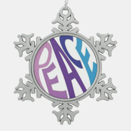 ADORNO DE PELTRE TIPO COPO DE NIEVE PAZ