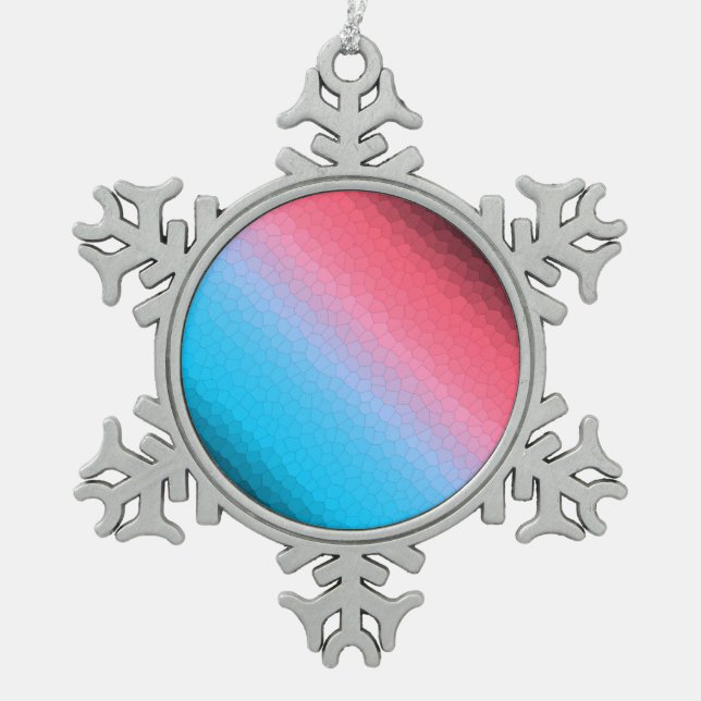 Adorno De Peltre Tipo Copo De Nieve Paz ~ Sol (Anverso)