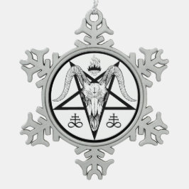 Adorno De Peltre Tipo Copo De Nieve Pentagrama