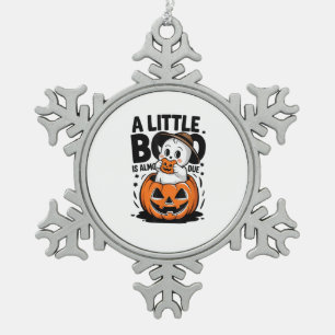 Adorno De Peltre Tipo Copo De Nieve Pequeño Boo Casi Se Debe A Un Embarazo De Hallowee