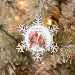 Adorno De Peltre Tipo Copo De Nieve Personaliza Cardinal fechado para mi amor