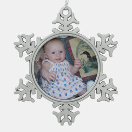 Adorno De Peltre Tipo Copo De Nieve Personaliza tu foto en familia