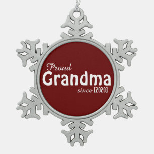 Adorno De Peltre Tipo Copo De Nieve ¡personalizable Abuela Orgullosa desde el adorno!