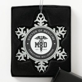 Adorno De Peltre Tipo Copo De Nieve Personalizado Médica de Medicina Médica Graduación