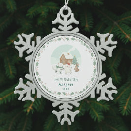 Adorno De Peltre Tipo Copo De Nieve Personalized Festive Memories