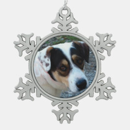 Adorno De Peltre Tipo Copo De Nieve pewterornament de la foto - personalizar con sus