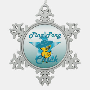 Adorno De Peltre Tipo Copo De Nieve Ping Pong Chick #7
