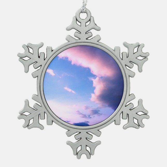 Adorno De Peltre Tipo Copo De Nieve Pink clouds (Anverso)