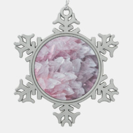 Adorno De Peltre Tipo Copo De Nieve Pink Quartz Mind Body Spirit Energy