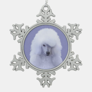 Adorno De Peltre Tipo Copo De Nieve Pintura blanca de canapé estándar - Arte de perro