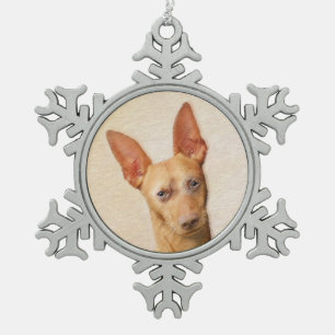 Adorno De Peltre Tipo Copo De Nieve Pintura de Cirneco dell'Etna - Arte de perros orig