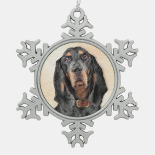 Adorno De Peltre Tipo Copo De Nieve Pintura de hongos negros y morenos - Arte de perro