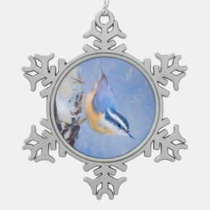 Adorno De Peltre Tipo Copo De Nieve Pintura de nueces de paja roja original arte de pá