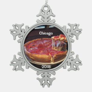 Adorno De Peltre Tipo Copo De Nieve Pizza profunda de Chicago