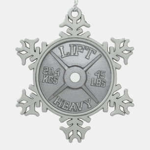 Adorno De Peltre Tipo Copo De Nieve Placa del Barbell - levante pesado