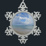 Adorno De Peltre Tipo Copo De Nieve Playa de Aruba<br><div class="desc">Playa tropical magnífica en Aruba.</div>