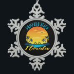 Adorno De Peltre Tipo Copo De Nieve Playa Pompano Beach Florida Palm Trees Beach<br><div class="desc">Pompano Beach Florida Palmeras Copo de nieve Ornamento de Navidad</div>