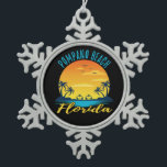 Adorno De Peltre Tipo Copo De Nieve Playa Pompano Beach Florida Palm Trees Beach<br><div class="desc">Pompano Beach Florida Palmeras Copo de nieve Ornamento de Navidad</div>