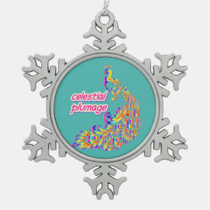 Adorno De Peltre Tipo Copo De Nieve plumaje celestial