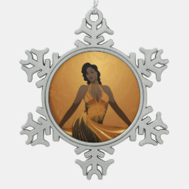 ADORNO DE PELTRE TIPO COPO DE NIEVE PODER DE LA BELLEZA #4