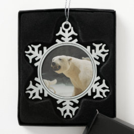 Adorno De Peltre Tipo Copo De Nieve Polar Bear Grin