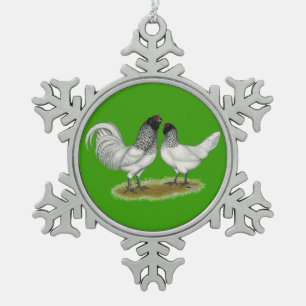Adorno De Peltre Tipo Copo De Nieve Pollos de barba de búho de los Países Bajos