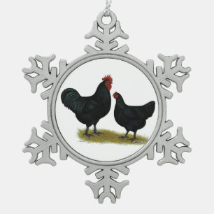 Adorno De Peltre Tipo Copo De Nieve Pollos de Jersey Giant