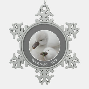 Adorno De Peltre Tipo Copo De Nieve Pollos del cisne del cisne mudo