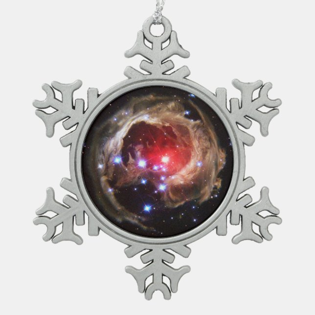 Adorno De Peltre Tipo Copo De Nieve Polvo de estrella supergigante rojo Ruby (Anverso)