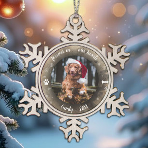 Adorno De Peltre Tipo Copo De Nieve Por Siempre en Nuestros Corazones Foto Mascota M