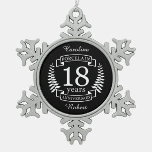 Adorno De Peltre Tipo Copo De Nieve Porcelana tradicional boda aniversario 18 años