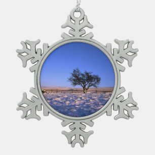 Adorno De Peltre Tipo Copo De Nieve Poster de la tarjeta de vacaciones Winthorn Tree H