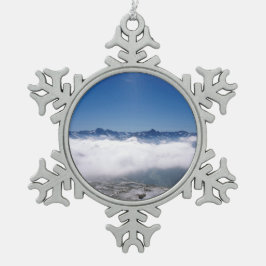 Adorno De Peltre Tipo Copo De Nieve Poster de tarjetas de vacaciones de Snow Davos Sui