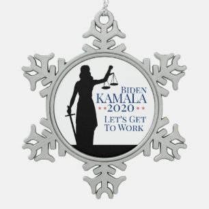 Adorno De Peltre Tipo Copo De Nieve Presidente Biden Harris entra a trabajar en las el